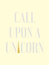 Load image into Gallery viewer, Unicorn Print for Nursery in Yellow