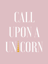 Load image into Gallery viewer, Unicorn Print for Nursery in Pink