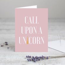 Load image into Gallery viewer, Unicorn Greeting Card in Pink