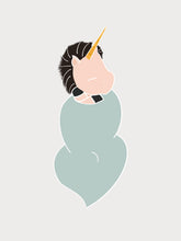 Load image into Gallery viewer, Unicorn Print for Nursery in Blue
