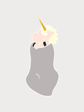 Load image into Gallery viewer, Unicorn Print for Nursery in Grey