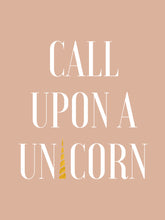 Load image into Gallery viewer, Unicorn Print for Nursery in Coral