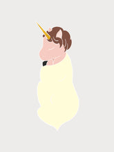 Load image into Gallery viewer, Unicorn Print for Nursery in Yellow