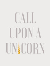 Load image into Gallery viewer, Unicorn Print for Nursery in Light Grey