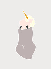 Load image into Gallery viewer, Unicorn Greeting Card in Grey Blanket