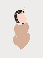 Load image into Gallery viewer, Unicorn Greeting Card in Coral Blanket