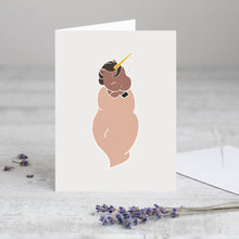 Load image into Gallery viewer, Unicorn Greeting Card in Coral Blanket