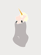 Load image into Gallery viewer, Unicorn Print for Nursery in Grey
