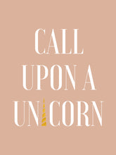 Load image into Gallery viewer, Unicorn Print for Nursery in Coral
