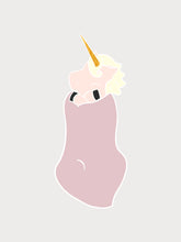 Load image into Gallery viewer, Unicorn Greeting Card in Pink Blanket
