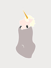 Load image into Gallery viewer, Unicorn Greeting Card in Grey Blanket
