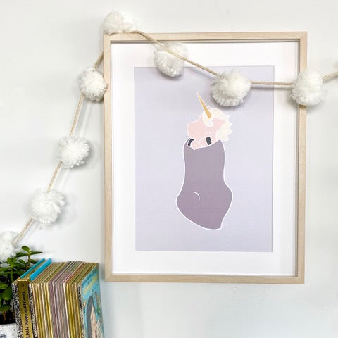 Baby Unicorn Print for Nursery